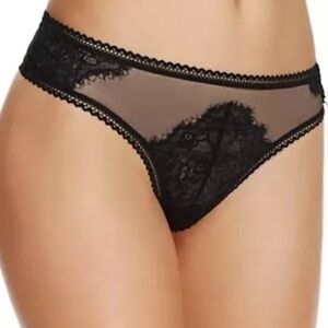 NWT Thistle and Spire SZ XL Eyelash Mirage Black Thong